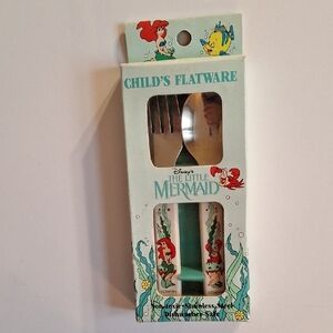Disney The Little Mermaid Kids' Flatware Set - Red and Green